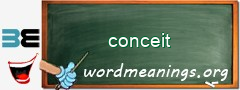 WordMeaning blackboard for conceit